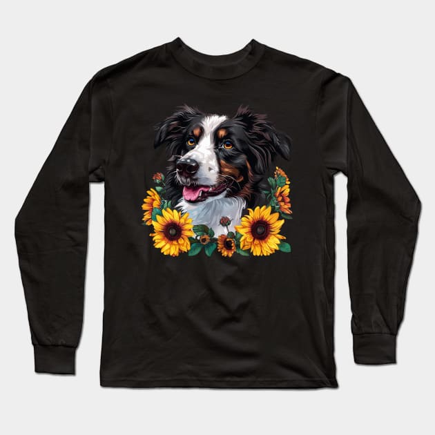 Border Collie Long Sleeve T-Shirt by VelvetRoom